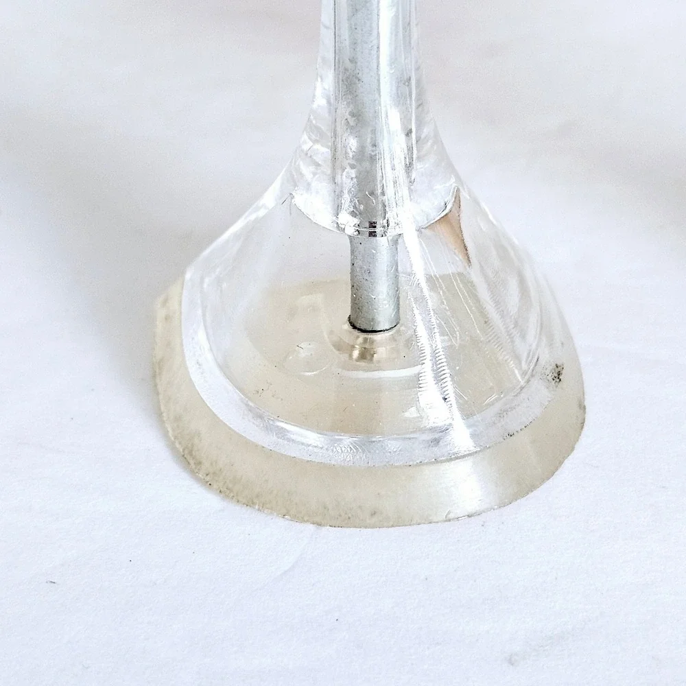 Fashion Nova Eiffel Heel Glass Slipper Transparent Silver Womens Sz 10 - Sh658.2 - Picture 5 of 9